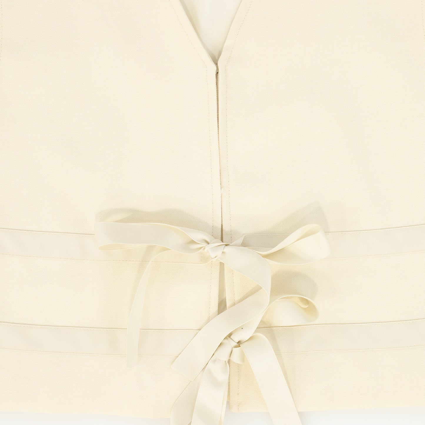 VALENTINA CREAM BOW FRONT VEST