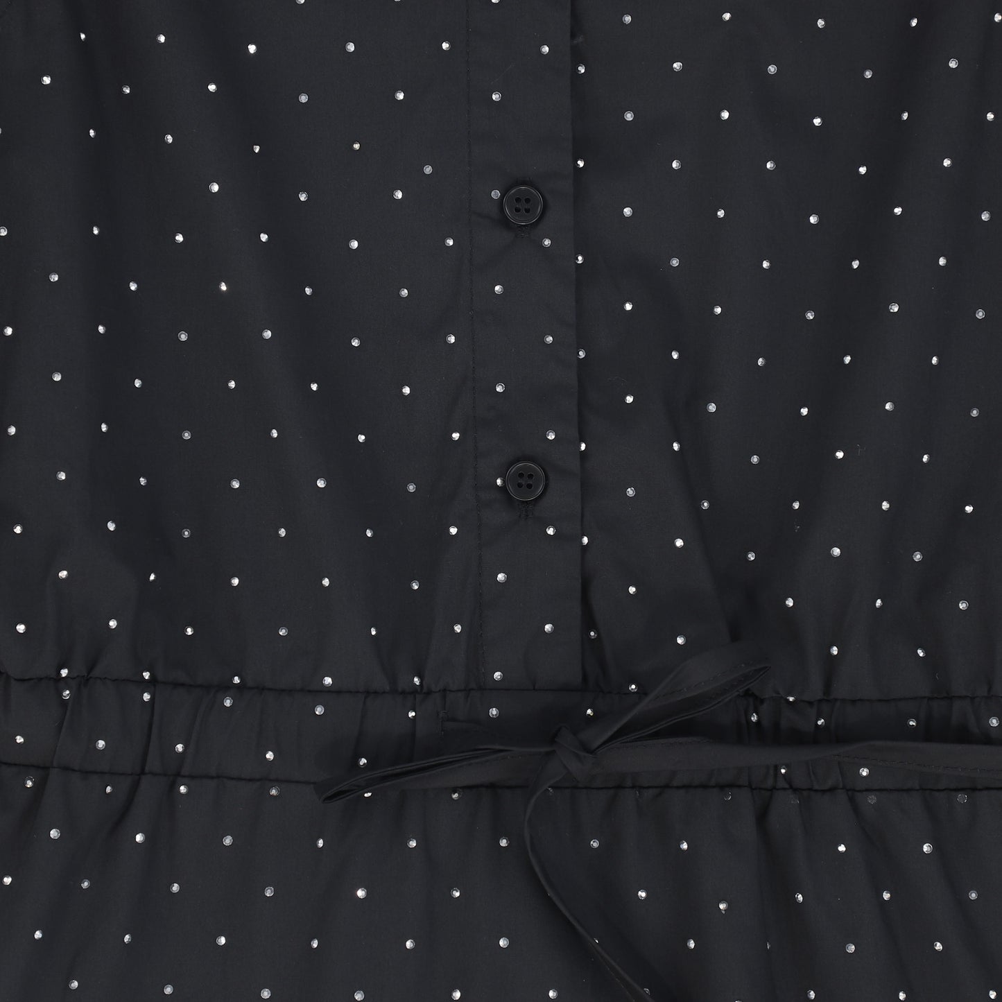 VALENTINA BLACK RHINESTONE COLLARED JUMPER