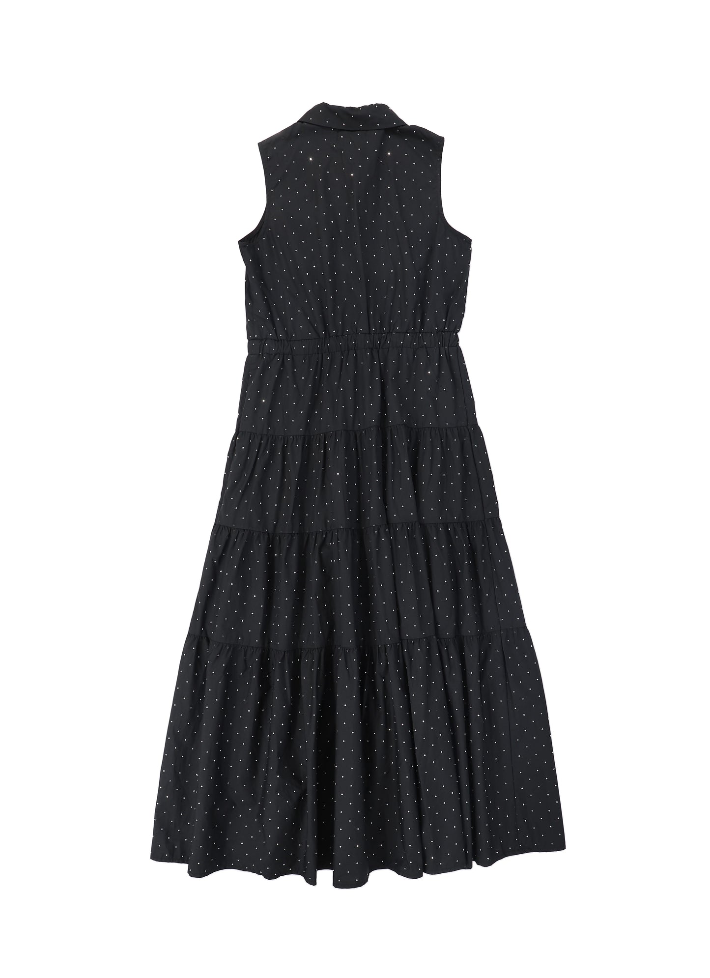VALENTINA BLACK RHINESTONE COLLARED JUMPER