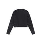VALENTINA BLACK DOUBLE BREASTED RIBBED KNIT BLAZER