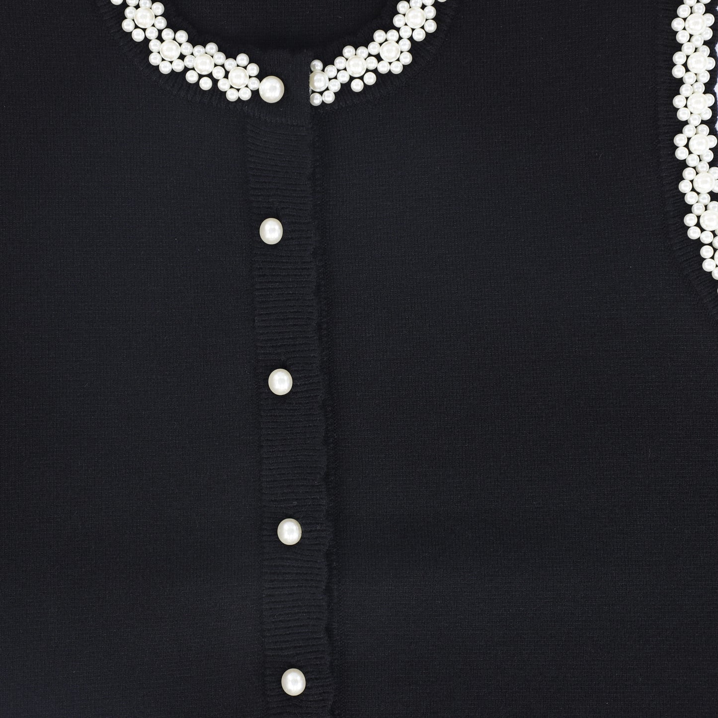 VALENTINA BLACK PEARL TRIMMED VEST