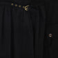 VALENTINA BLACK GATHERED DETAIL POCKET MIDI SKIRT