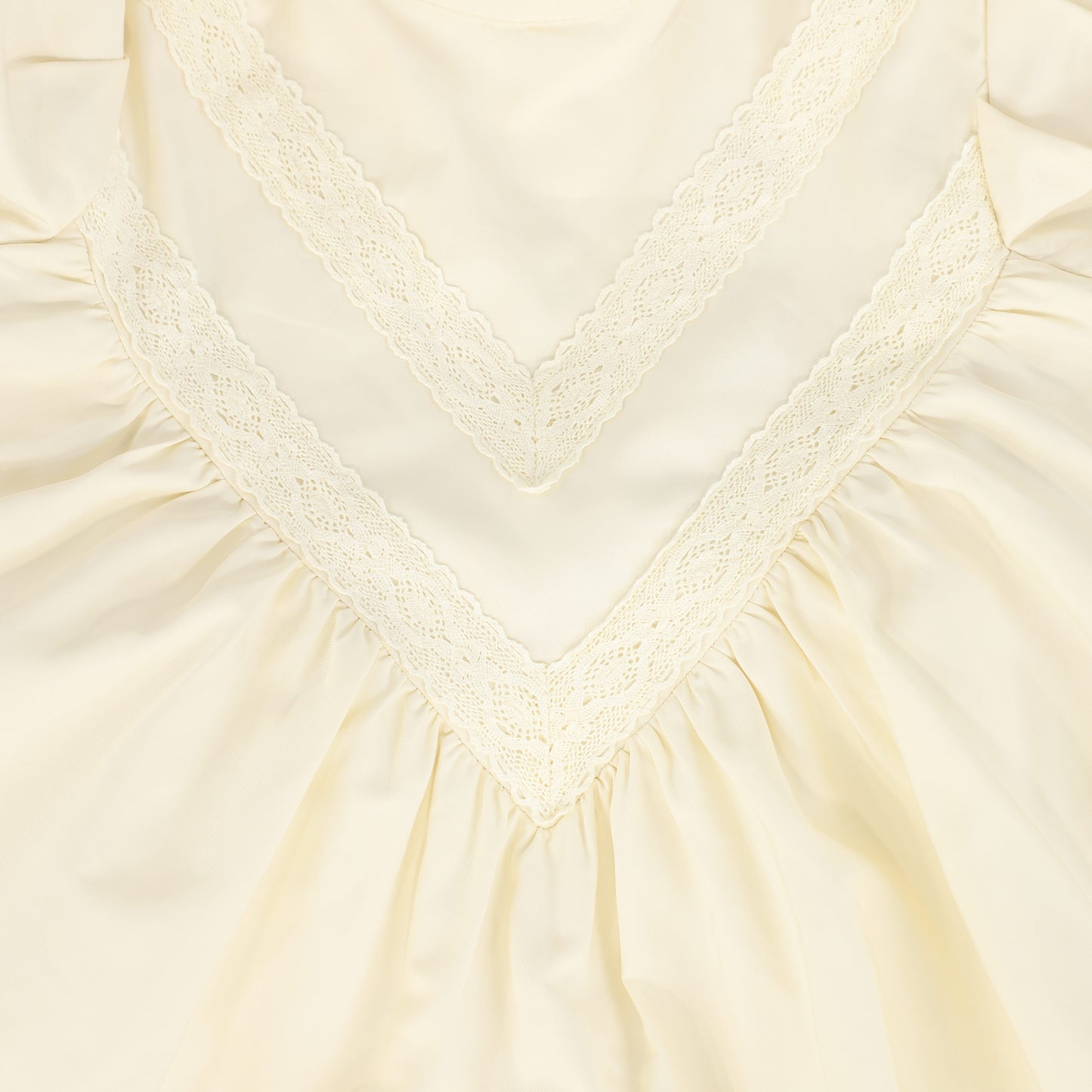 FRANCESCA GUILIANO IVORY TAFFETA LACE V DESIGN GOWN