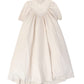 FRANCESCA GUILIANO PINK TAFFETA LACE V DESIGN GOWN