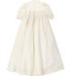 FRANCESCA GUILIANO IVORY TAFFETA LACE V DESIGN GOWN