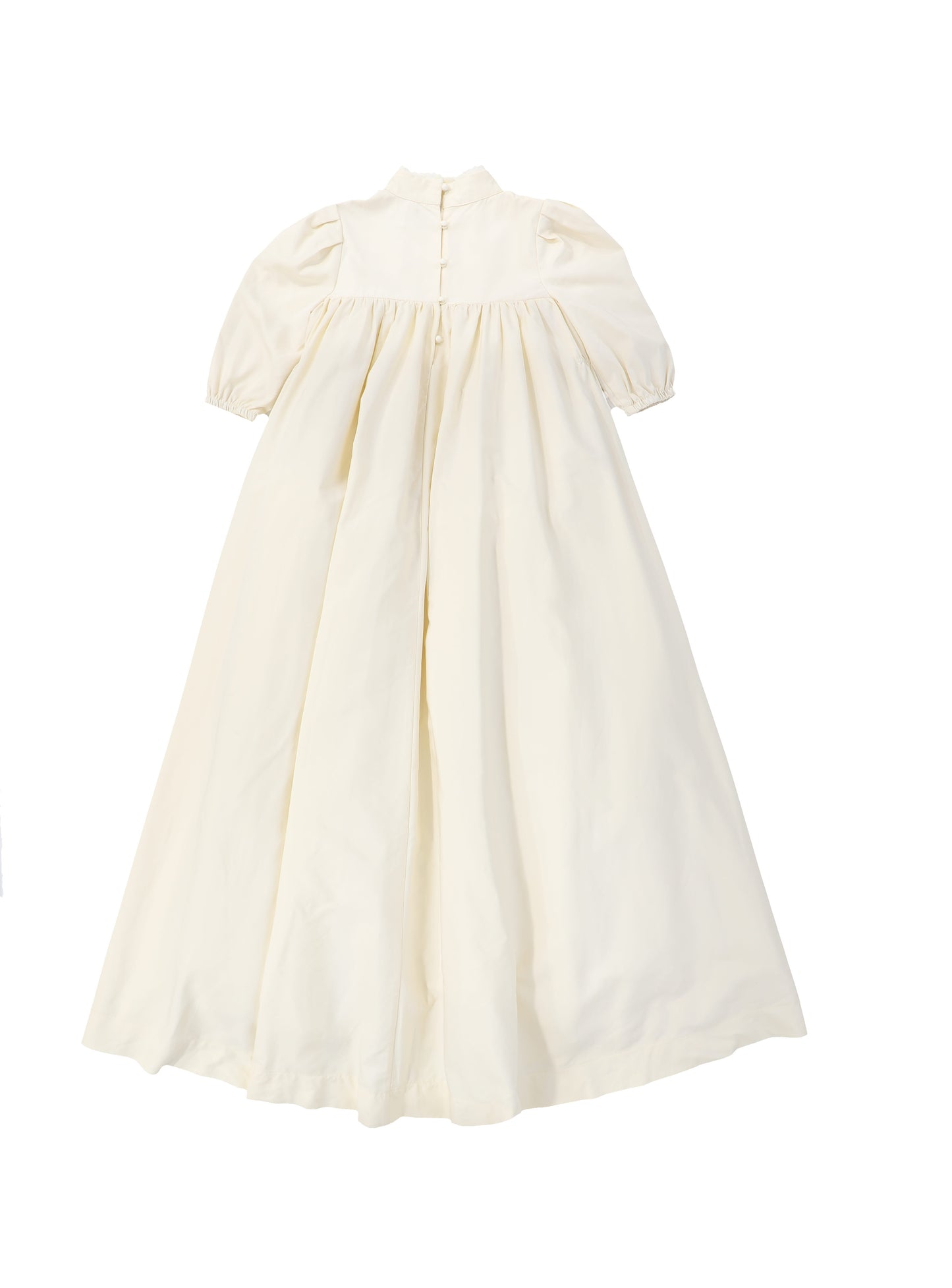 FRANCESCA GUILIANO IVORY TAFFETA LACE V DESIGN GOWN