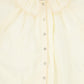 BACE COLLECTION CREAM RUFFLE NECK BUTTON DOWN BLOUSE