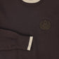 LE BOURDON BROWN FINE KNIT TRIM SWEATER