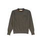 LE BOURDON OLIVE FINE KNIT TRIM SWEATER