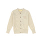 LE BOURDON BEIGE LOGO COLLARED CARDIGAN