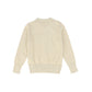 LE BOURDON BEIGE LOGO COLLARED CARDIGAN