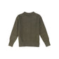 LE BOURDON OLIVE LOGO COLLARED CARDIGAN