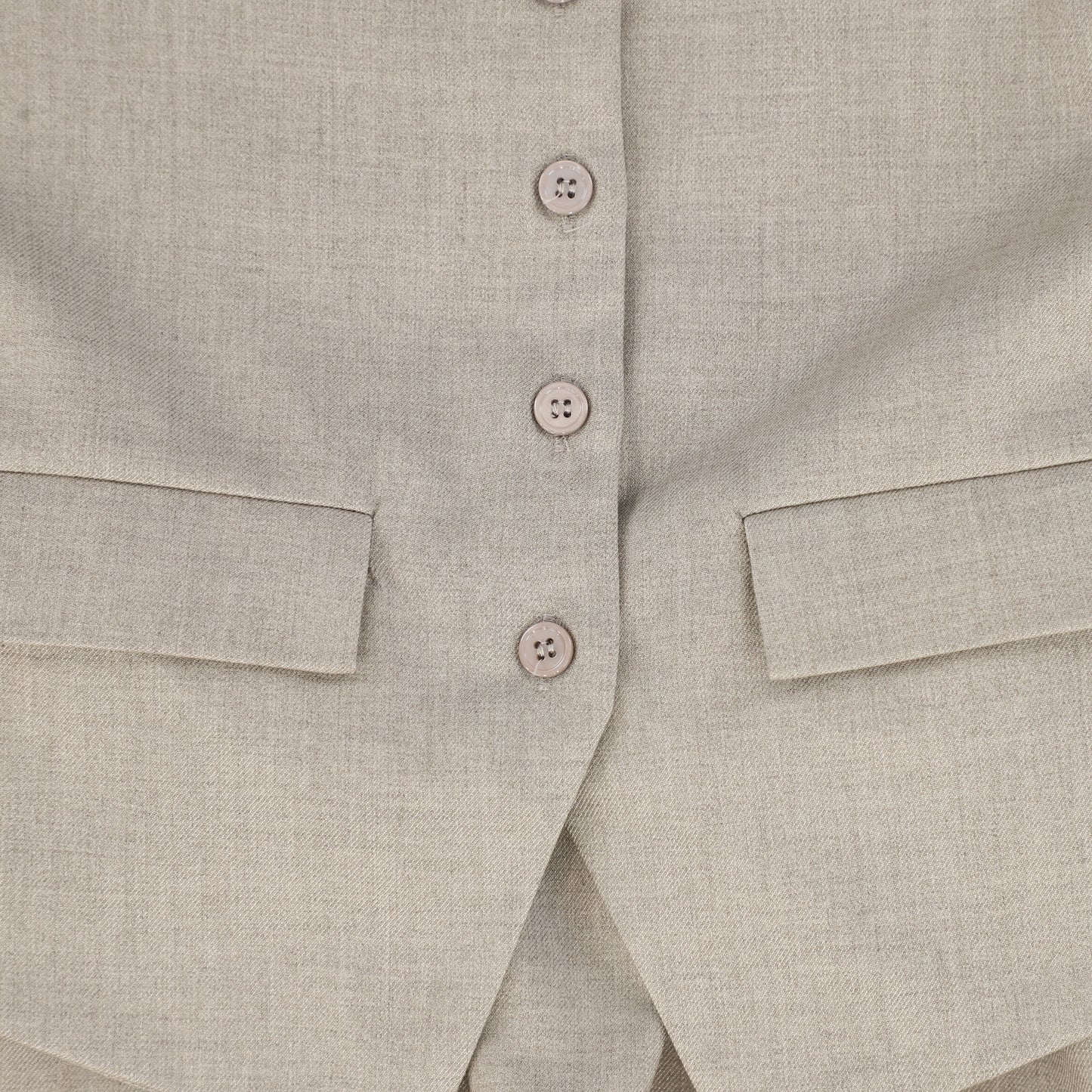 BAMBOO BEIGE WOOL WAISTCOAT DRESS