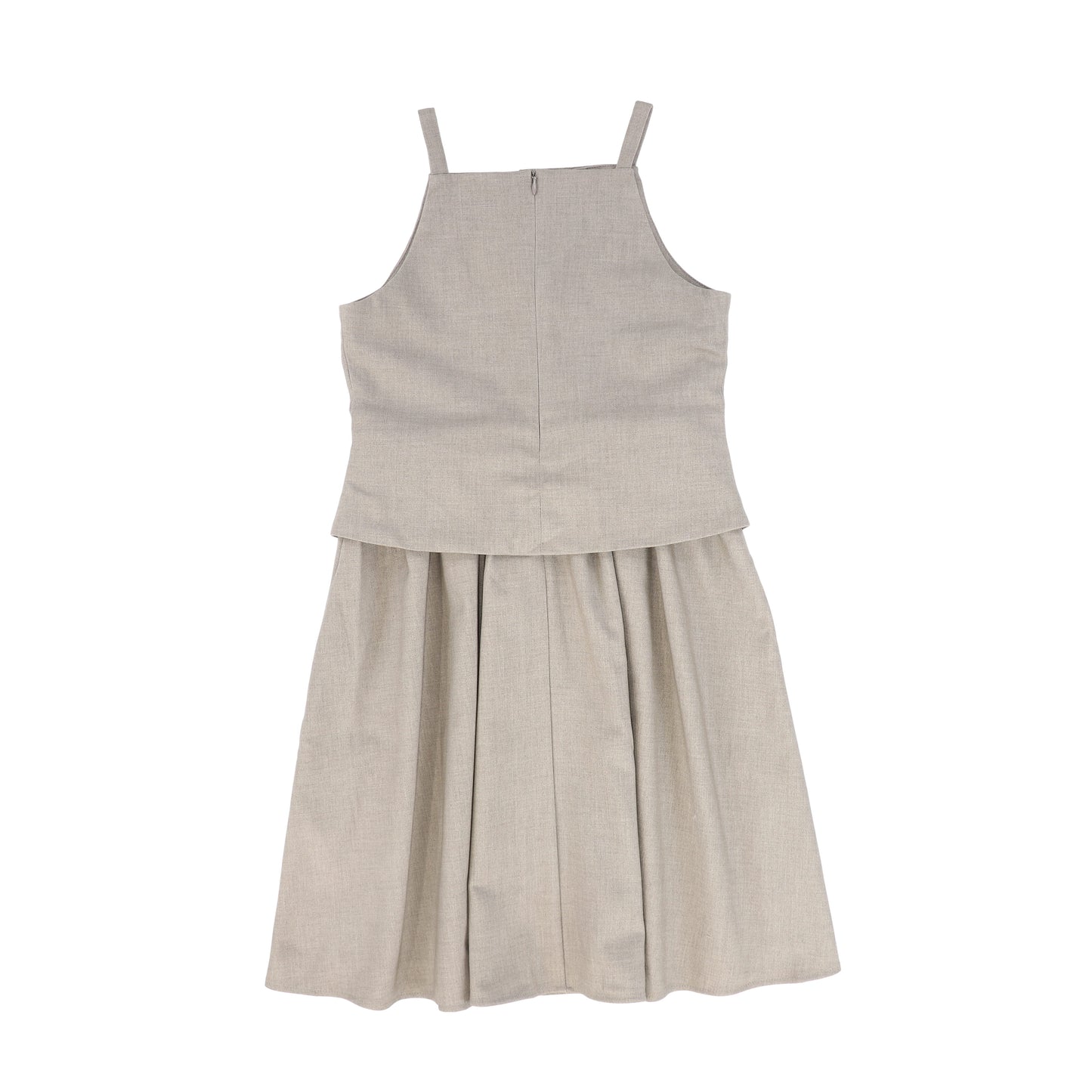 BAMBOO BEIGE WOOL WAISTCOAT DRESS