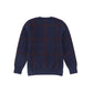 BAMBOO NAVY PLAID KNIT SWEATER