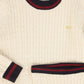 BACE COLLECTION CREAM CABLE KNIT STRIPE TRIM SET