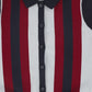 BACE COLLECTION NAVY STRIPE KNIT COLLAR CARDIGAN