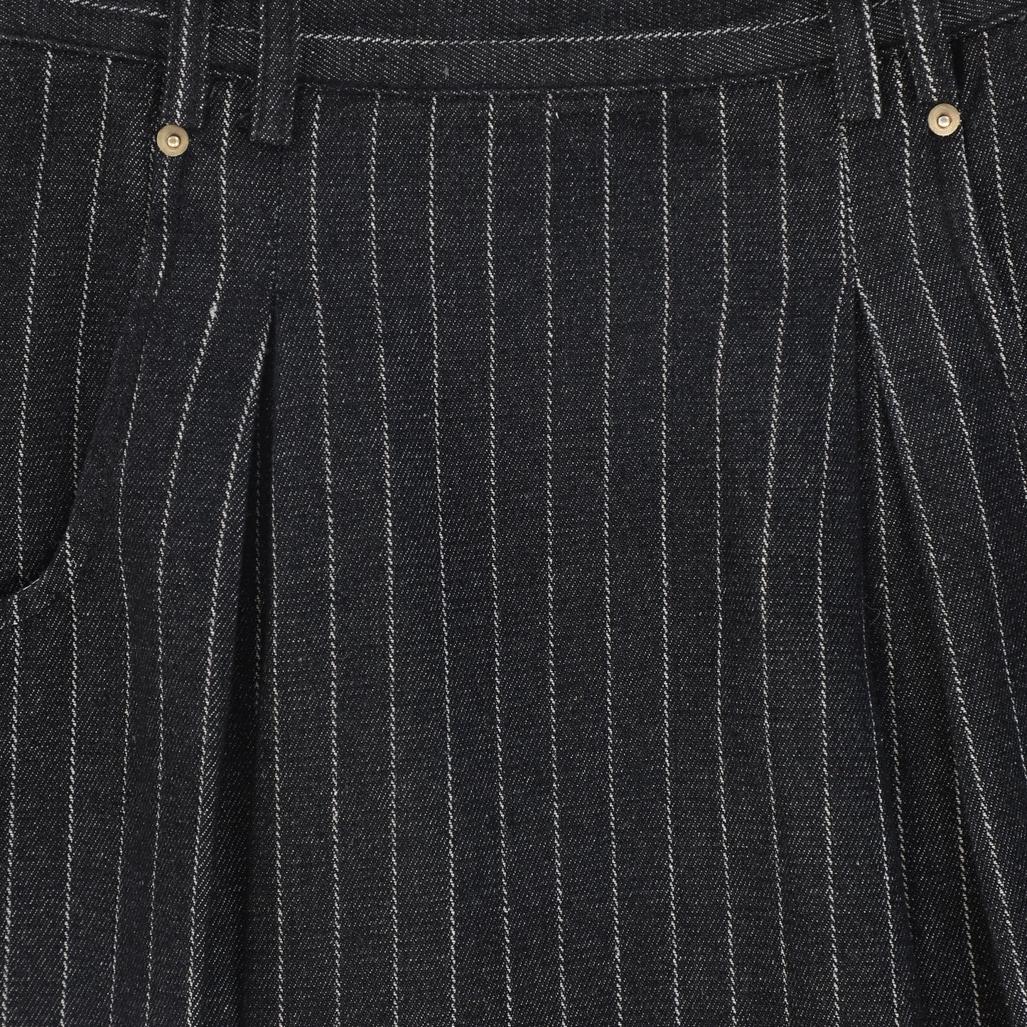 BACE COLLECTION BLACK DENIM PINSTRIPE SKIRT