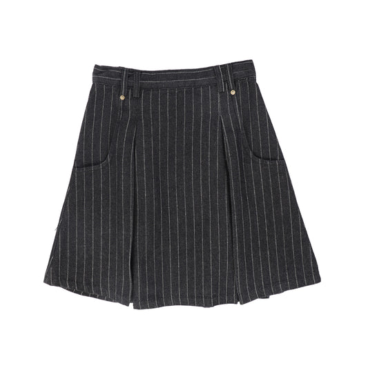 BACE COLLECTION BLACK DENIM PINSTRIPE SKIRT