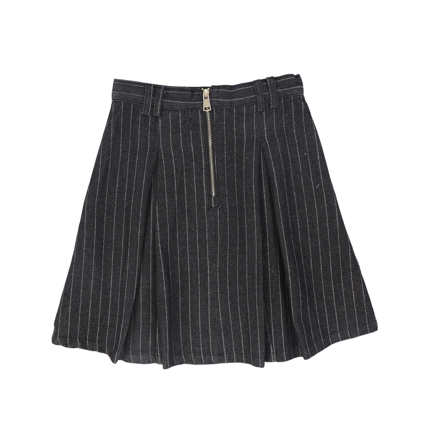 BACE COLLECTION BLACK DENIM PINSTRIPE SKIRT