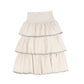VALENTINA CREAM RUFFLE TIERED MAXI SKIRT