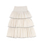 VALENTINA CREAM RUFFLE TIERED MAXI SKIRT