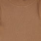 VALENTINA CAMEL RIBBED KNIT LOGO TURTLENECK
