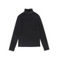 VALENTINA BLACK RIBBED KNIT LOGO TURTLENECK