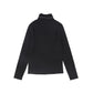 VALENTINA BLACK RIBBED KNIT LOGO TURTLENECK