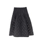 VALENTINA BLACK QUILTED MIDI SKIRT