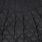 VALENTINA BLACK QUILTED MIDI SKIRT