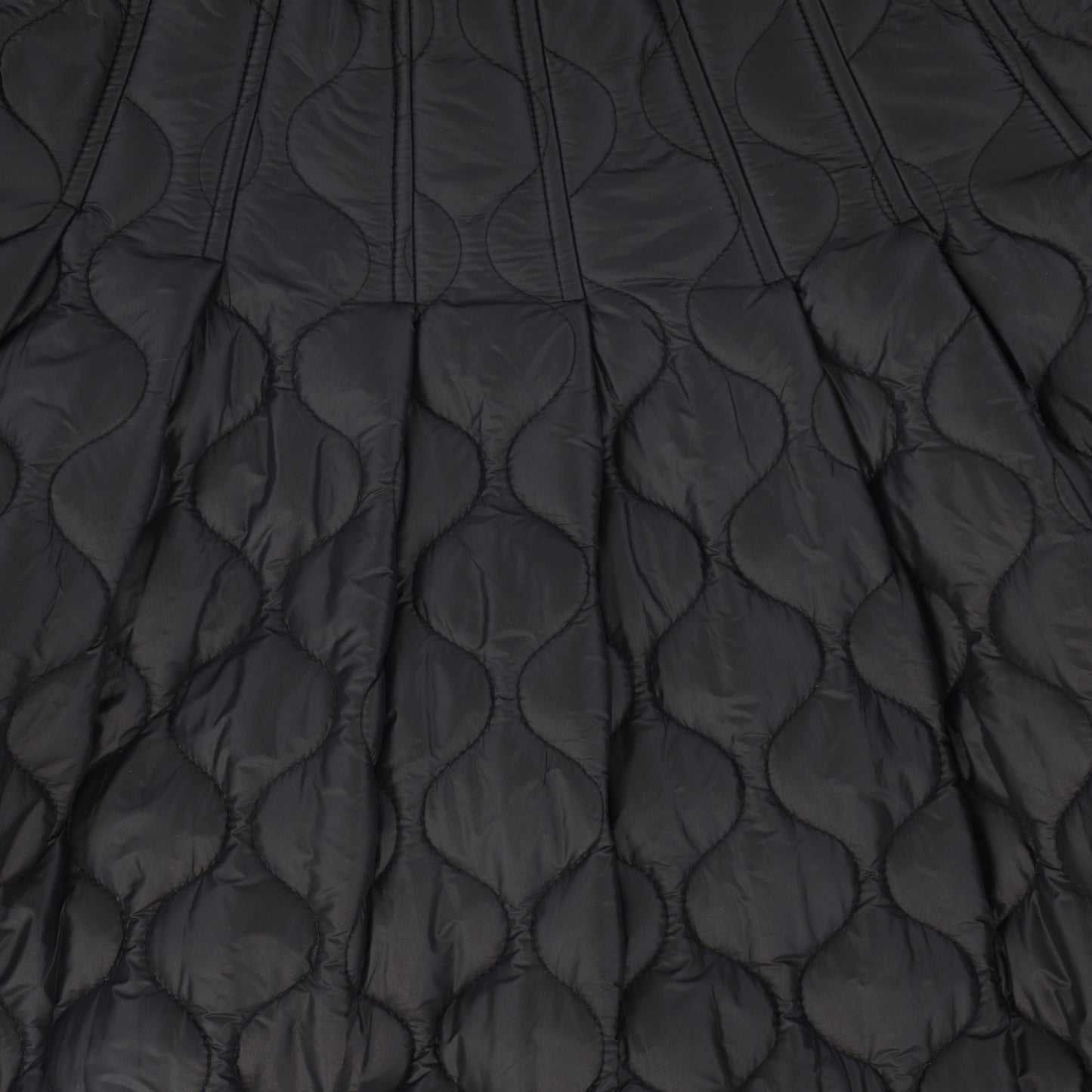 VALENTINA BLACK QUILTED MIDI SKIRT