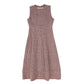 VALENTINA BURGUNDY WOOL SEAM DETAILED DRESS