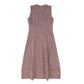VALENTINA BURGUNDY WOOL SEAM DETAILED DRESS
