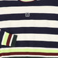 VALENTINA NAVY WIDE STRIPED TRIMMING SWEATER