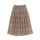 VALENTINA PINK TEXTURED PLAID SOFT PLEAT SKIRT