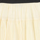 FRANCESCA GUILIANO CREAM/BLACK PLEATED TULLE TIER SKIRT