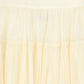 FRANCESCA GUILIANO CREAM PLEATED TULLE TIER SKIRT