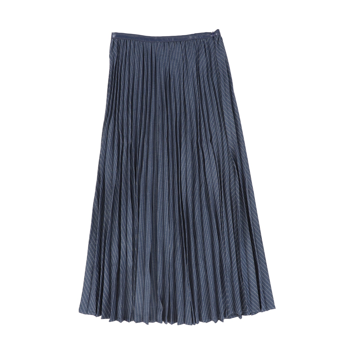 VALENTINA BLUE STRIPE DENIM MAXI SKIRT