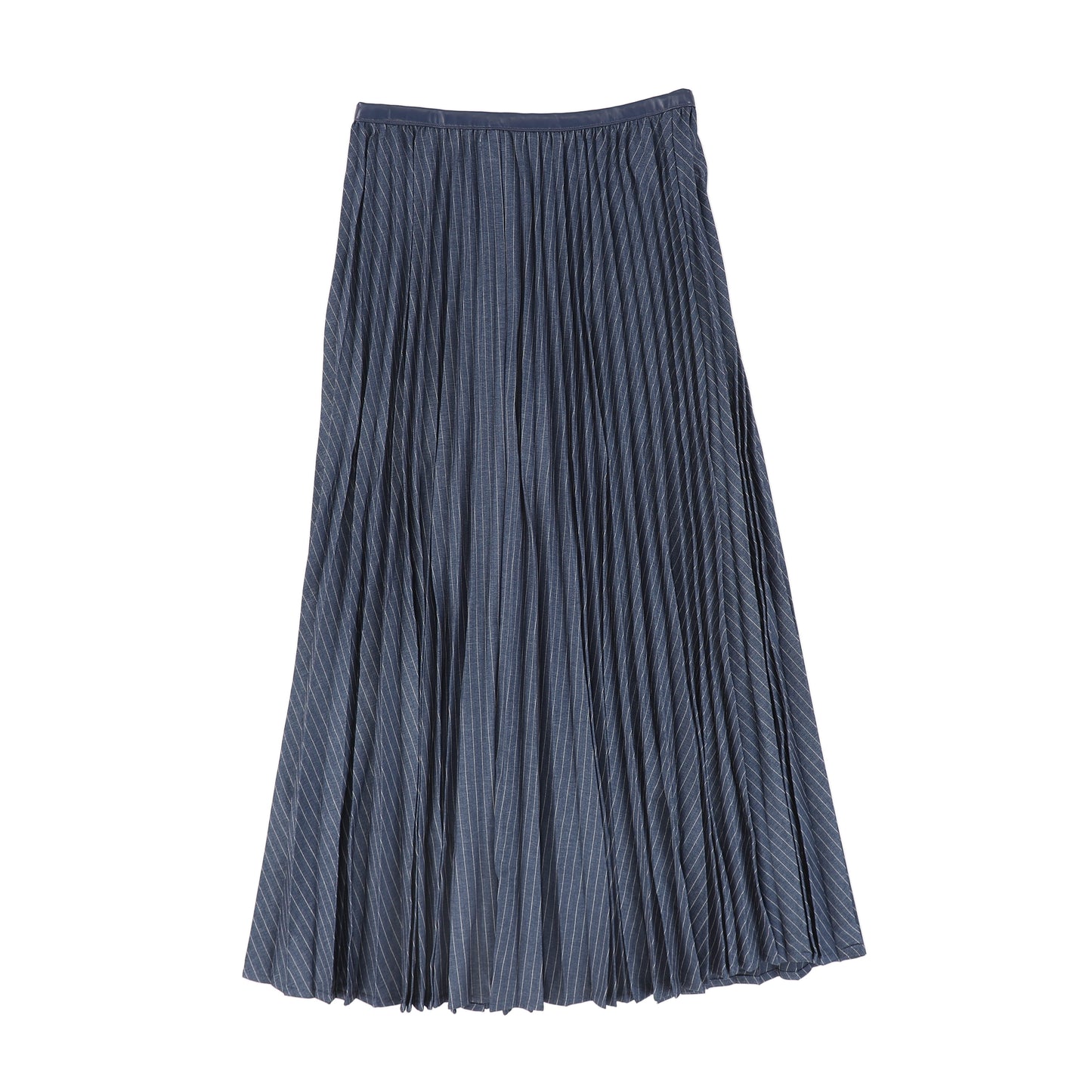 VALENTINA BLUE STRIPE DENIM MAXI SKIRT