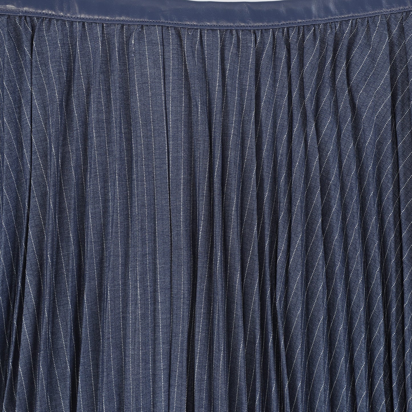 VALENTINA BLUE STRIPE DENIM MAXI SKIRT