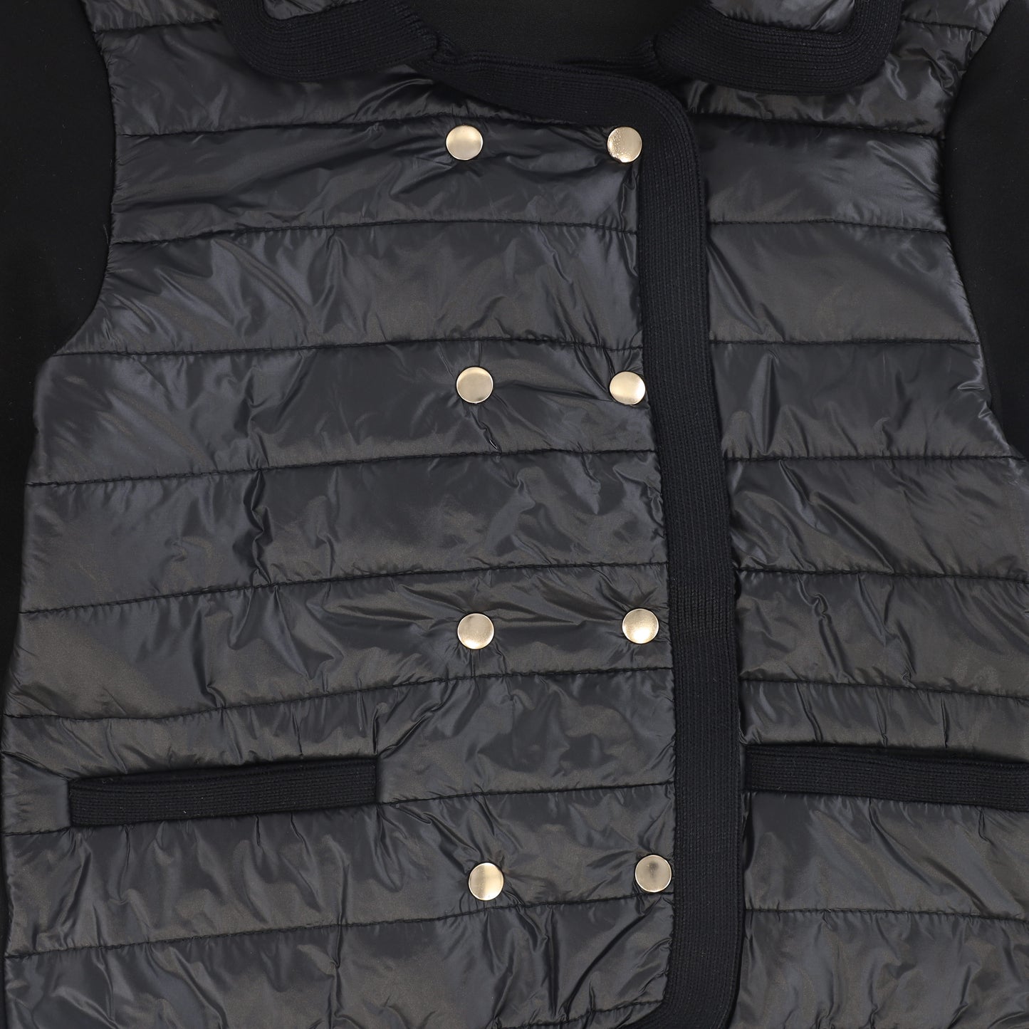 VALENTINA BLACK PUFFER DOUBLE BREASTED JACKET