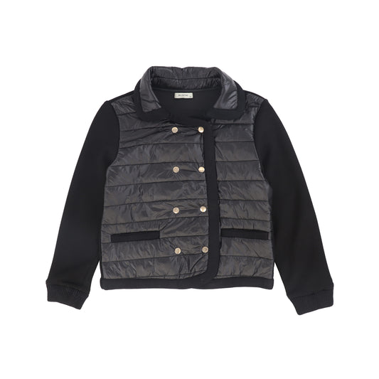 VALENTINA BLACK PUFFER DOUBLE BREASTED JACKET