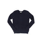 COTTIER NAVY CABLE KNIT SWEATER