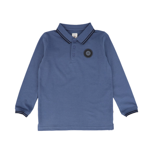 ANALOGIE VINTAGE BLUE DOUBLE STRIPE POLO