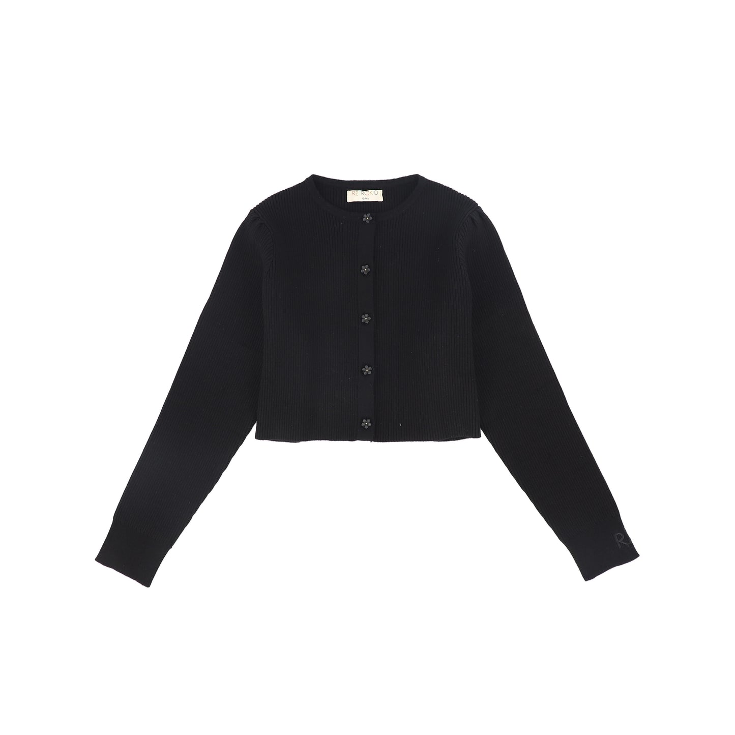 RETRO KID BLACK CROPPED CARDIGAN