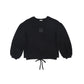 VALENTINA BLACK PUFF SLEEVE SWEATSHIRT