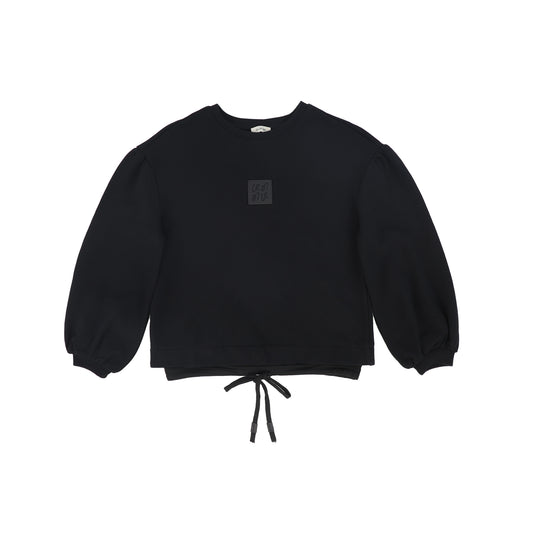 VALENTINA BLACK PUFF SLEEVE SWEATSHIRT