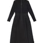 VALENTINA BLACK DENIM/SWEATSHIRT ZIPPER DRESS