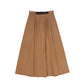 VALENTINA CAMEL BELT WAISTED MIDI SKIRT
